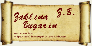 Žaklina Bugarin vizit kartica